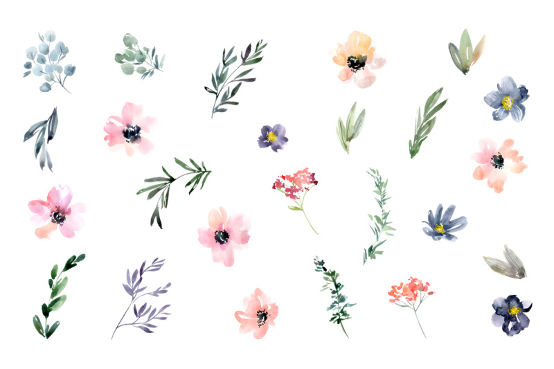 pink-blue-watercolor-wild-flowers