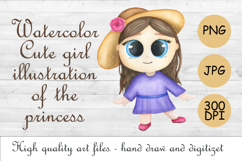 watercolor-cute-girl-little-princess-baby-sublimation