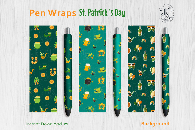 st-patrick-irish-pen-wraps-png-file-set