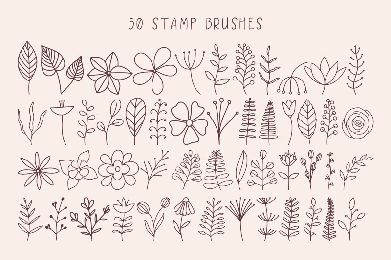 floral-doodles-procreate-stamp-brushes