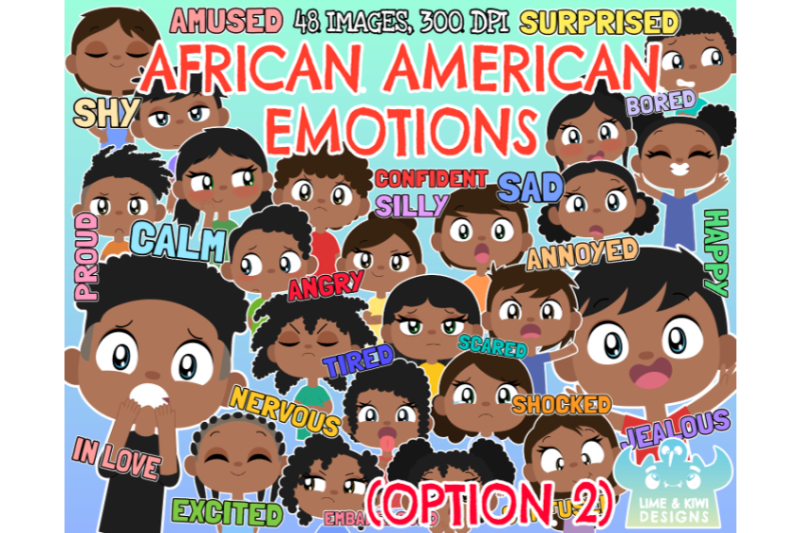 african-american-kids-emotions-option-2-clipart