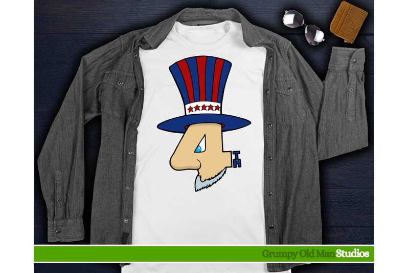 number-4-in-shape-of-uncle-sam-july-4th