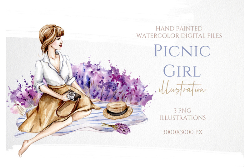picnic-girl-with-lavander-illustration