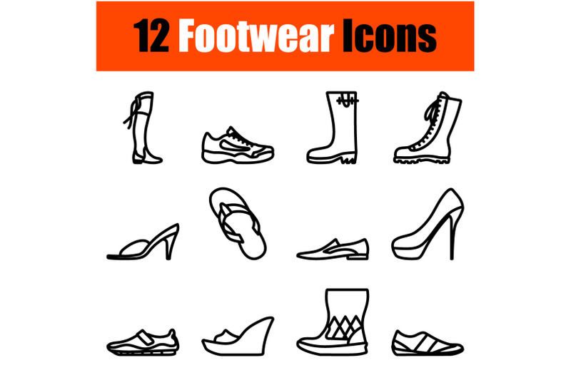 footwear-icon-set