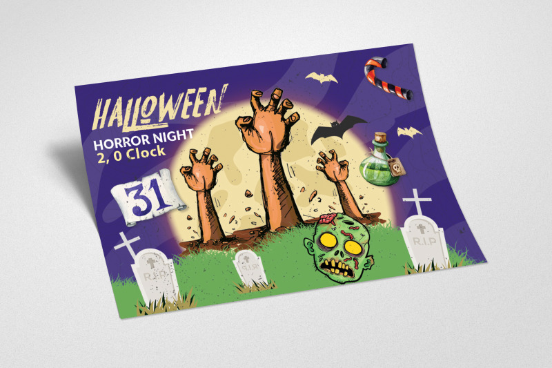 halloween-horror-night-card-template