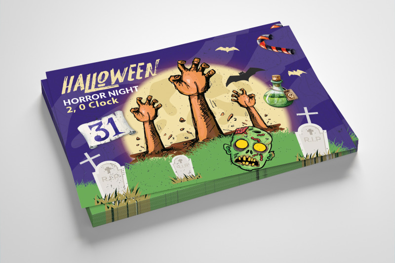 halloween-horror-night-card-template