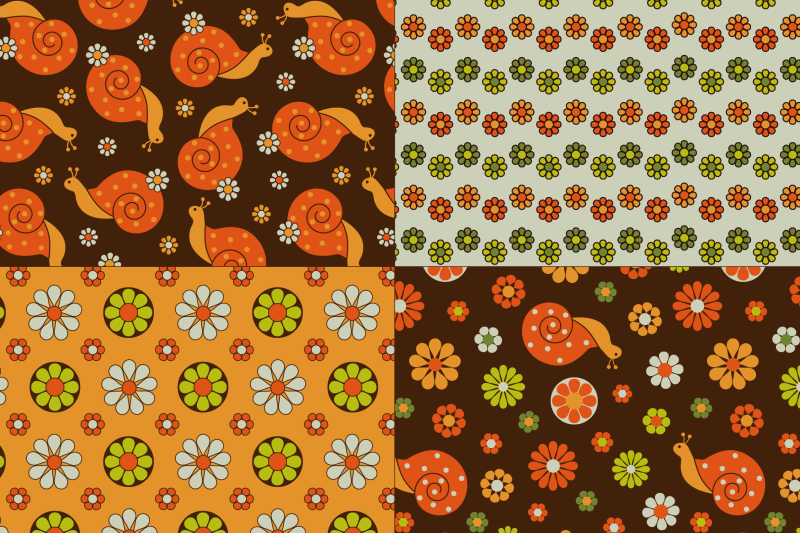snail-amp-mushroom-patterns-amp-graphics