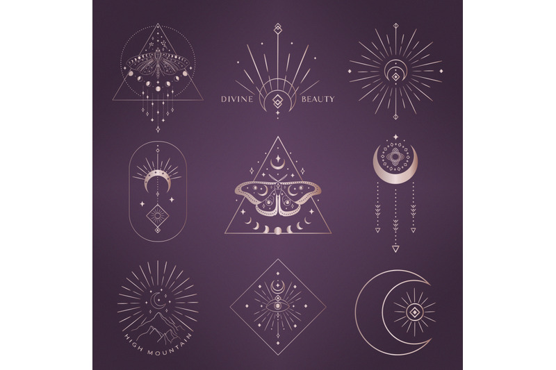 divine-beauty-pre-made-logo-designs-moon-stars-sunbursts-butterfly