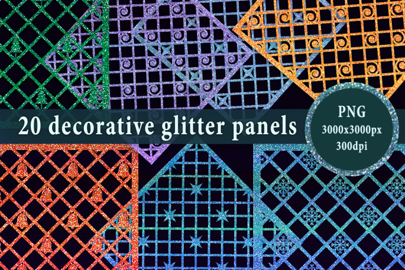Decorative glitter panel Easy Edited