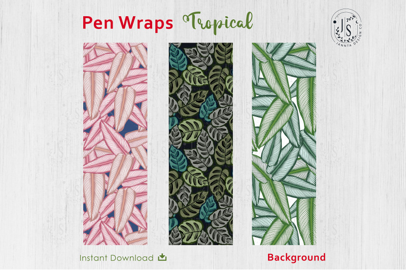 tropical-plant-leaves-pen-wraps-png-file-set