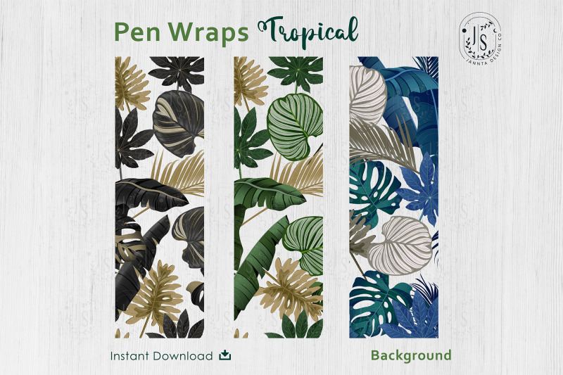 tropical-plant-leaves-pen-wraps-png-file-set