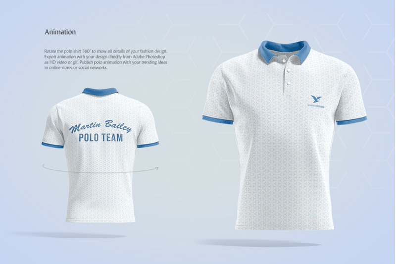Men's Polo Shirt Animated Mockup By rebrandy | TheHungryJPEG