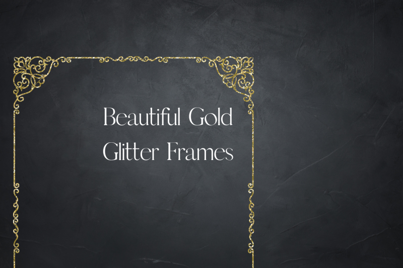 gold-glitter-frames-photo-effects