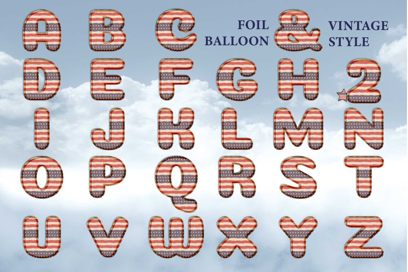 america-retro-foil-balloon-alphabet