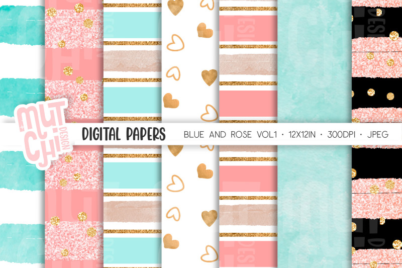 blue-and-rose-vol1-digital-paper-set