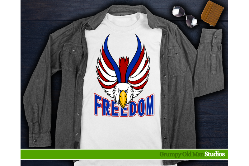 patriotic-bald-eagle-diving-for-freedom