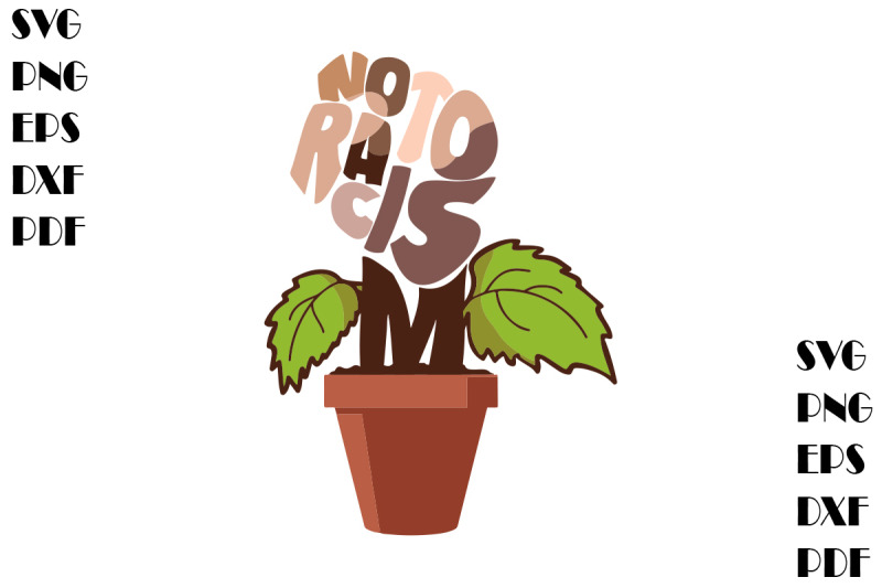 no-to-racism-plant-svg-juneteenth-svg