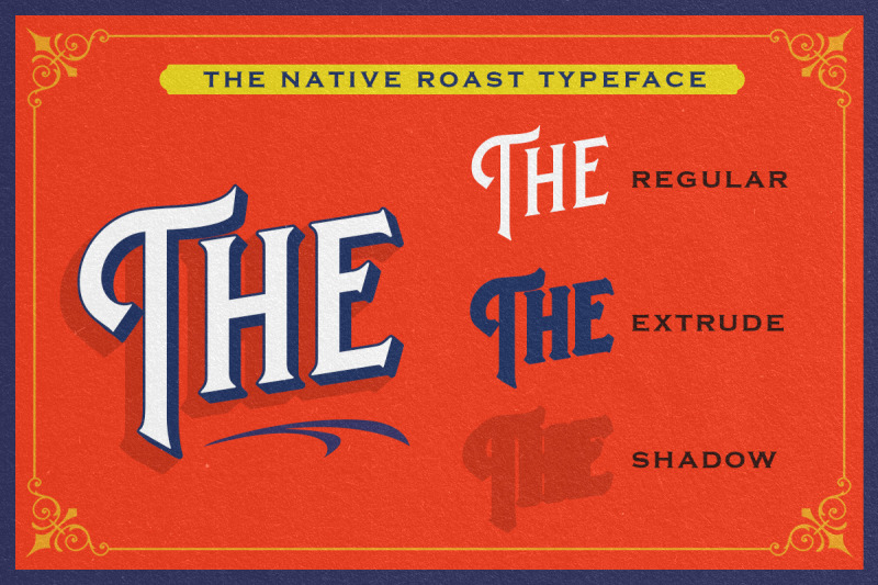 native-roast-layered-display-font
