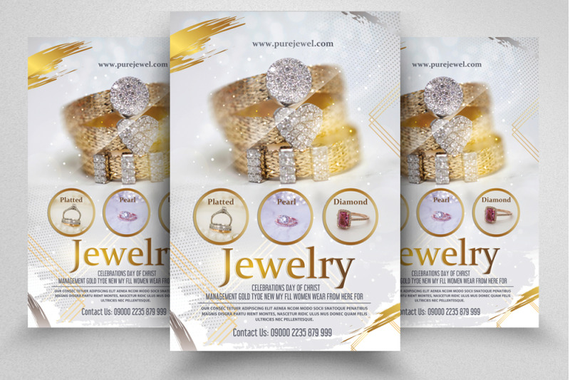 diamond-pure-jewelry-flyer-poster