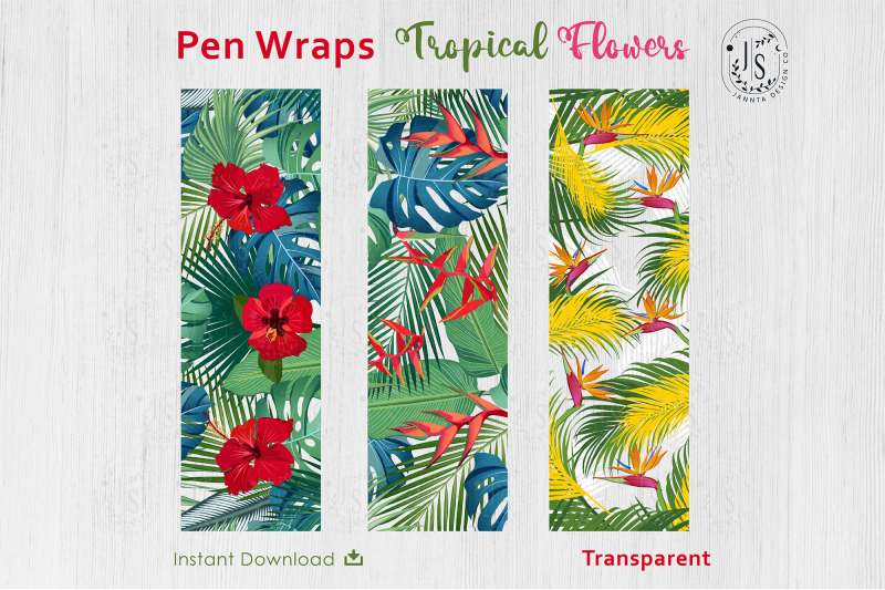 tropical-flower-pen-wraps-png-file-set