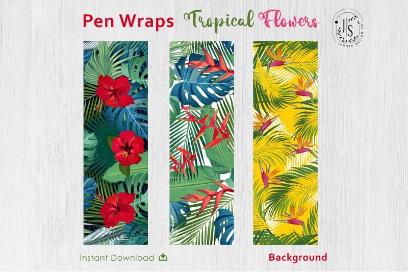 tropical-flower-pen-wraps-png-file-set