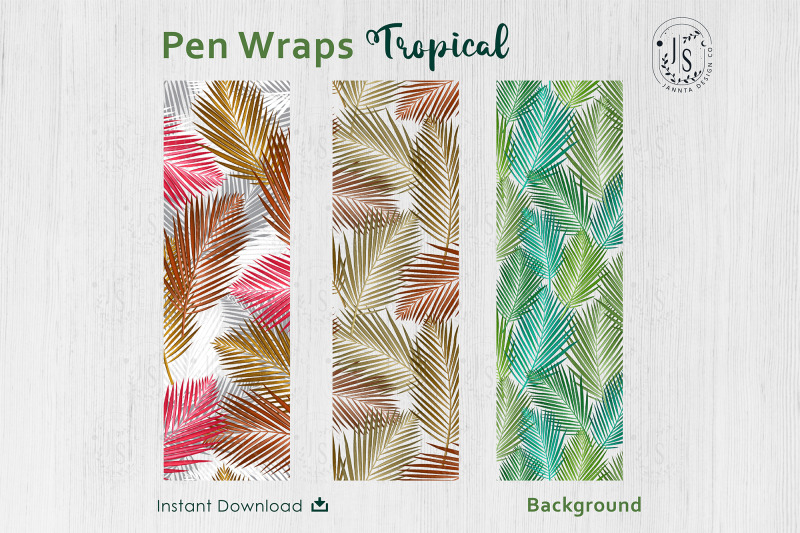 tropical-palm-pen-wraps-png-file-set