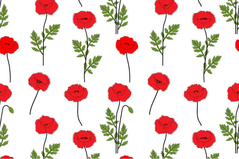 poppies-pattern-poppies-flowers-pattern-poppies-svg
