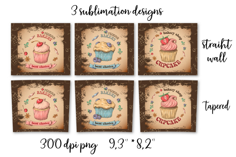 bakery-sublimation-design-skinny-tumbler-wrap-design