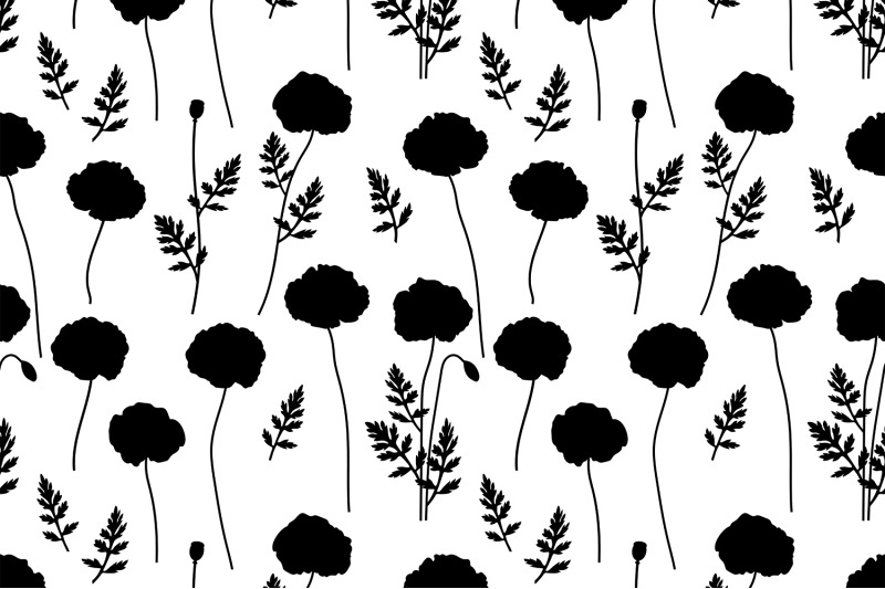 poppies-silhouettes-pattern-flowers-silhouettes-pattern