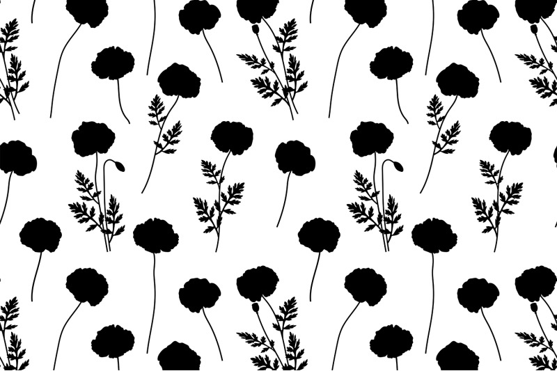 poppies-silhouettes-pattern-flowers-silhouettes-pattern