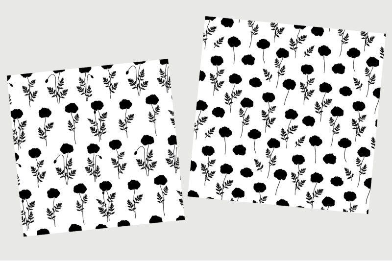 poppies-silhouettes-pattern-flowers-silhouettes-pattern