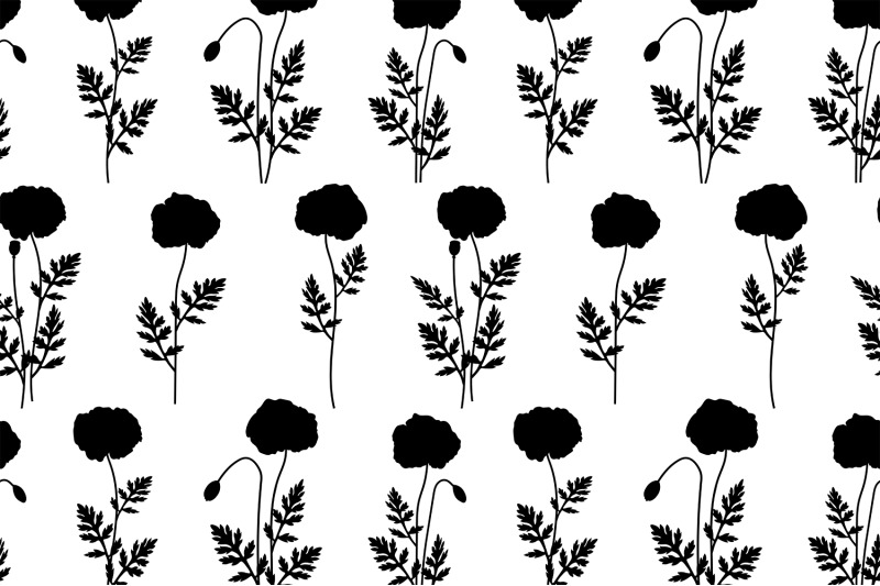 poppies-silhouettes-pattern-flowers-silhouettes-pattern