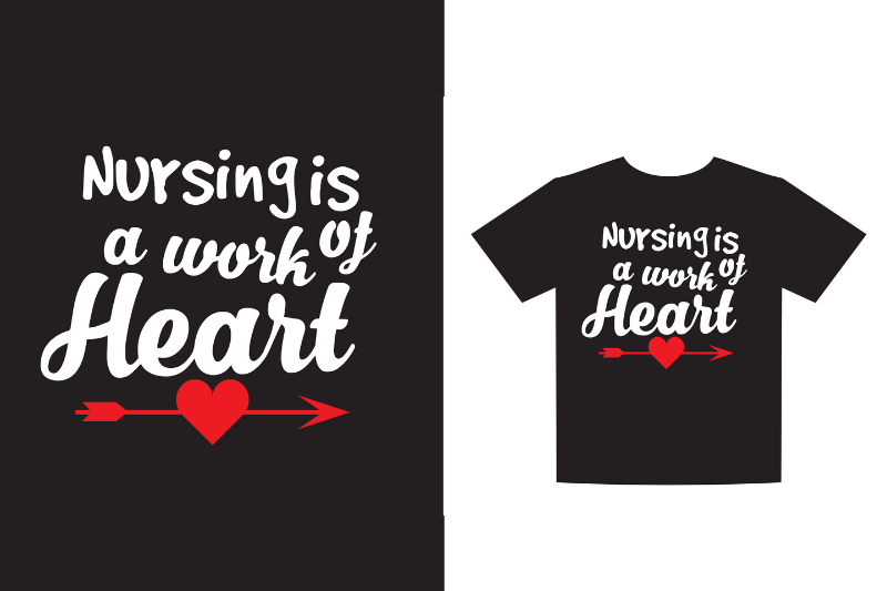 nursing-is-a-work-of-heart-nurse-svg-t-shirt-design