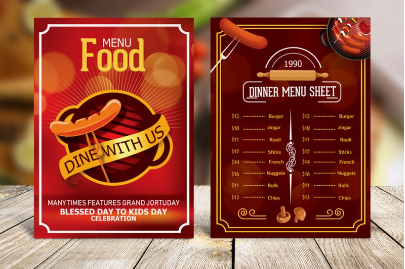 food-menu-two-sided-template