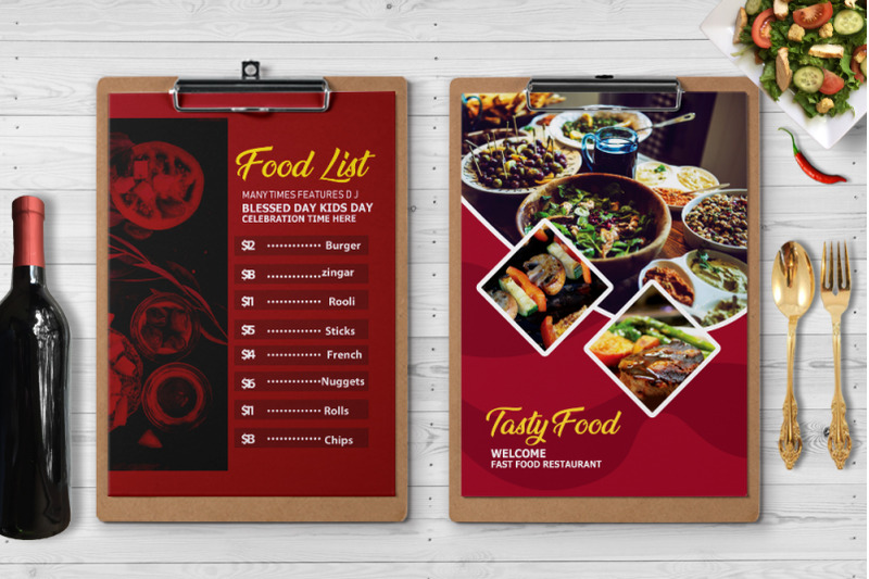 food-menu-double-sided-template