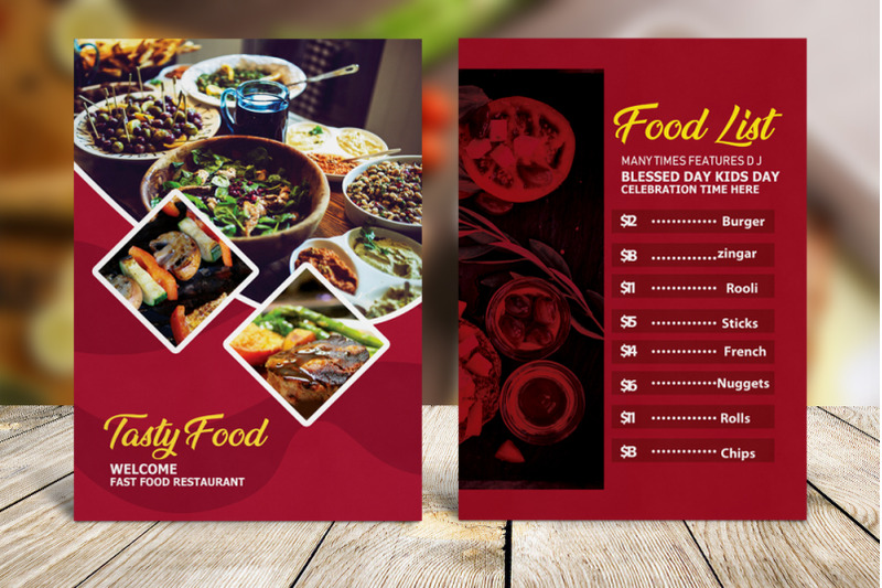 food-menu-double-sided-template