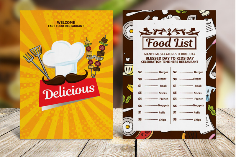 food-menu-double-sided-template