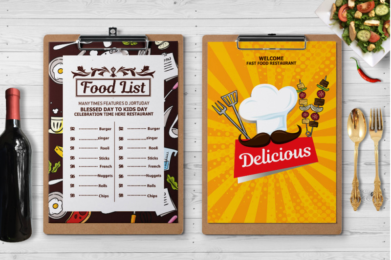 food-menu-double-sided-template