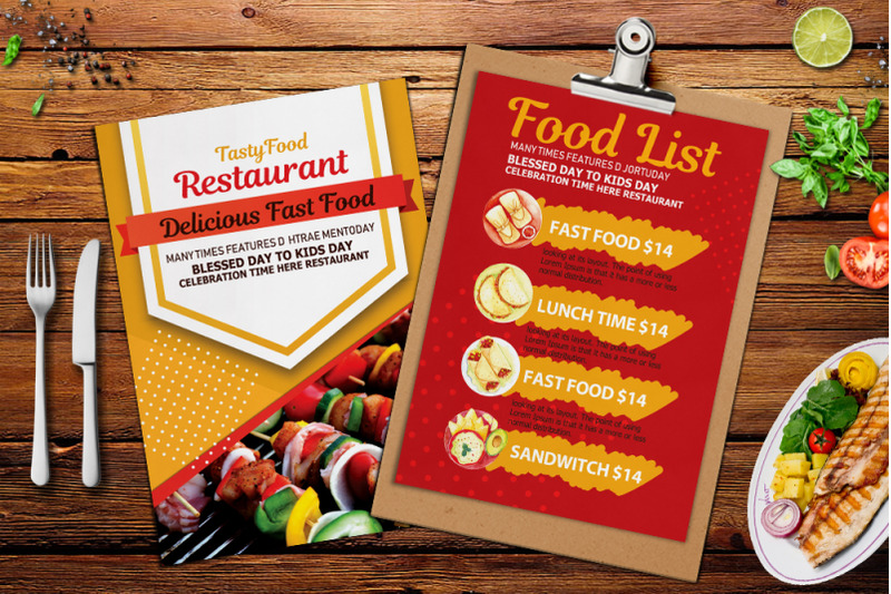 food-menu-double-sided-template