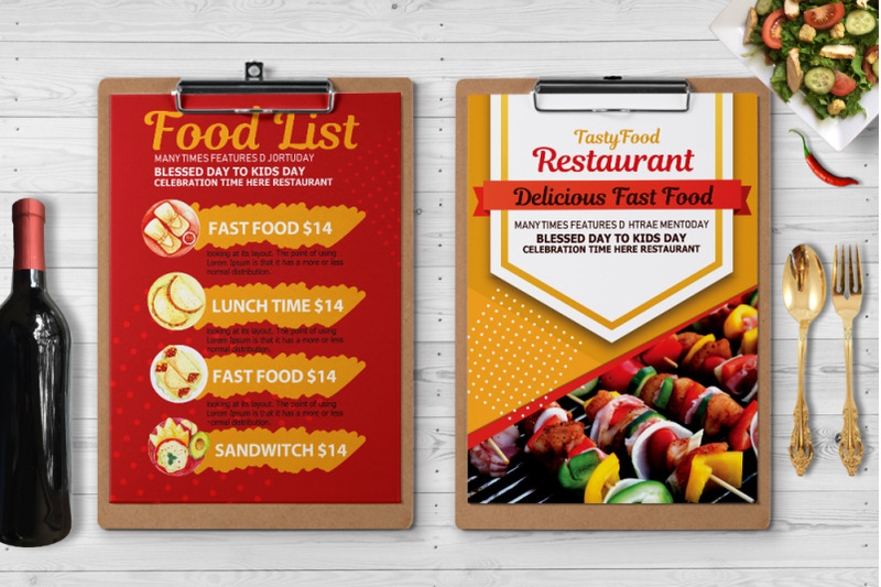 food-menu-double-sided-template