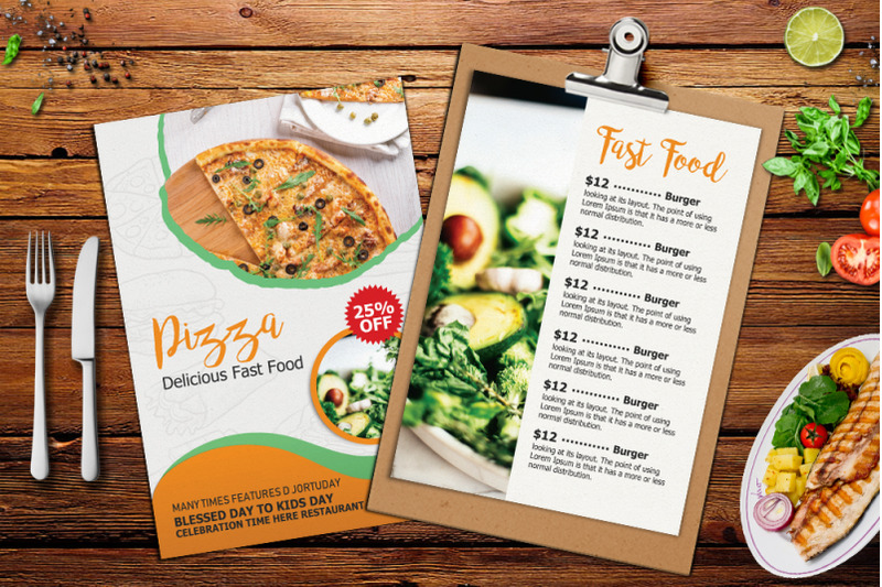 food-menu-2-sided-template