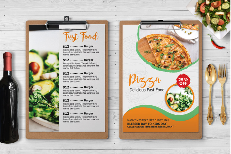 food-menu-2-sided-template