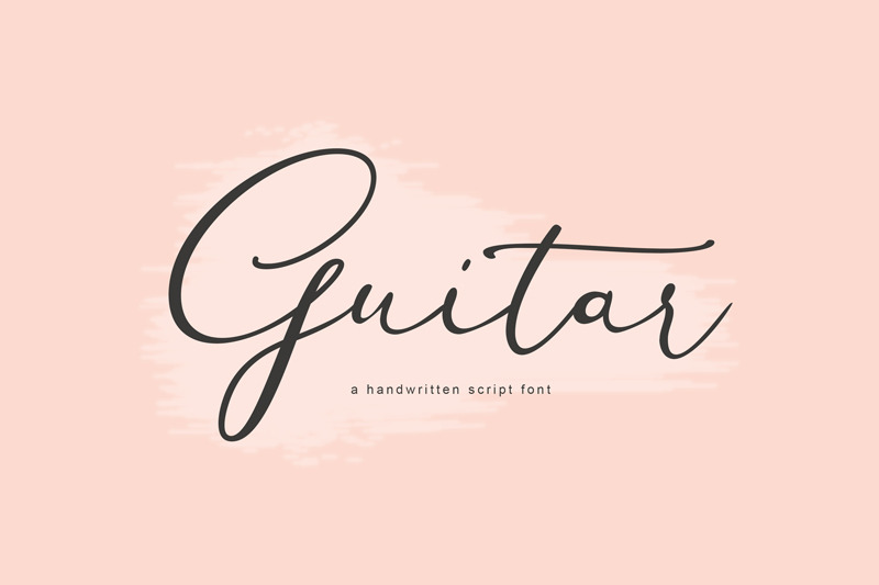 guitar-a-handwritten-script-font