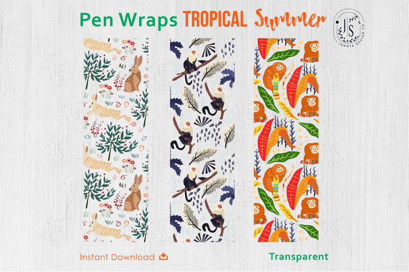 tropical-forest-pen-wraps-png-file-set