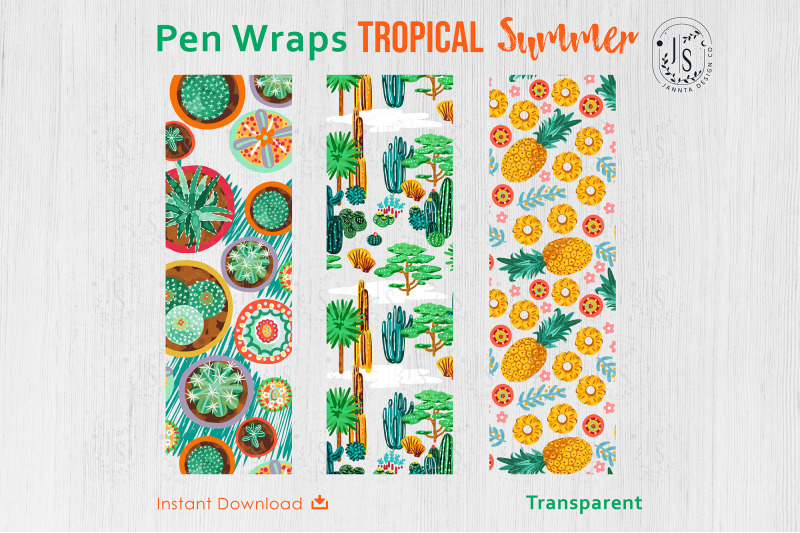 cactus-and-fruit-pen-wraps-png-file-set