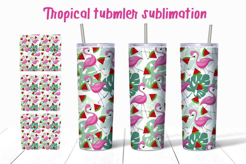 tropical-tumbler-sublimation-summer-20oz-tumbler-design-png