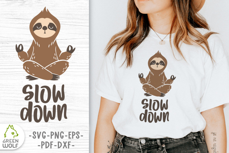 slow-down-svg-meditating-sloth-svg-yoga-sloth-svg-layered-svg-file