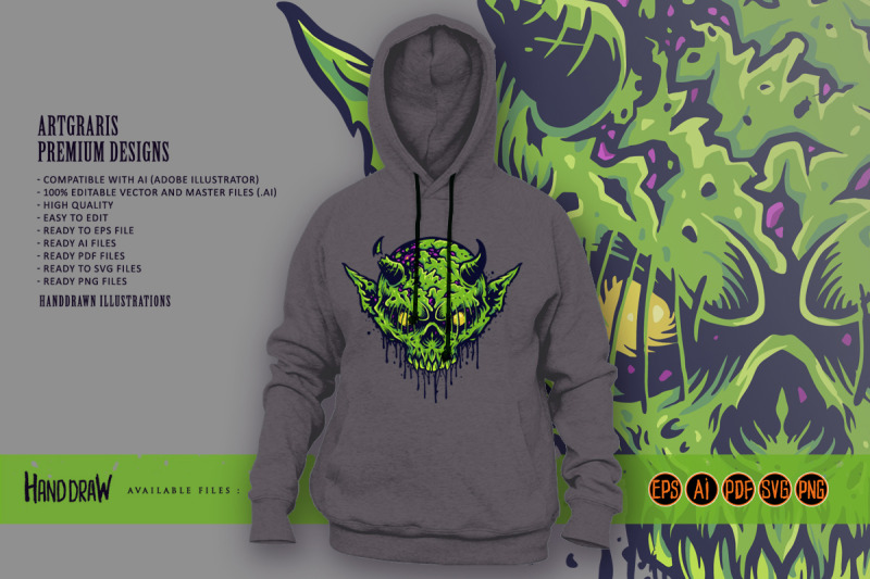 zombie-skull-head-green-devil-sublimation