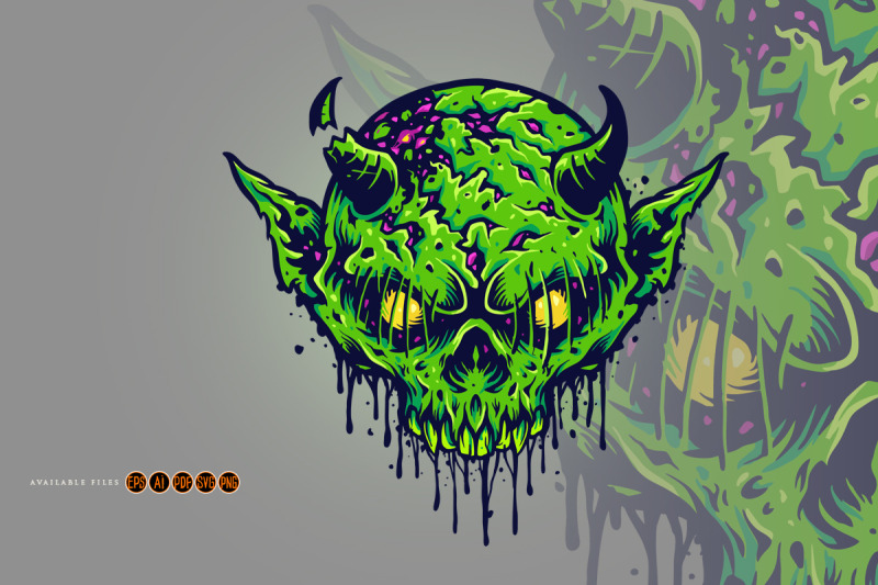 zombie-skull-head-green-devil-sublimation