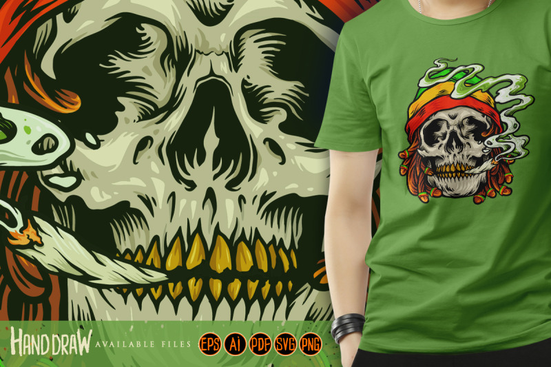 weed-skull-smoke-cannabis-jamaican-hat